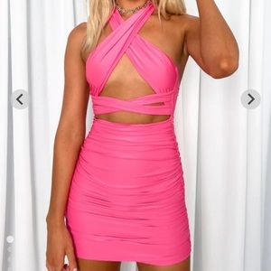 Beginning Boutique Pink Body Con Dress